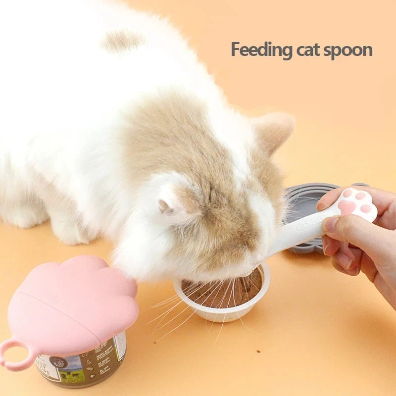 Multifunction Pet Canned Spoon Jar Opener Puppy Feeding Mixing Wet Dry Cover Scoop Cat Dog Accesso Feeder Shovel Pets Tableware - Environnement des chats