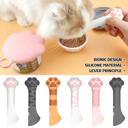 Multifunction Pet Canned Spoon Jar Opener Puppy Feeding Mixing Wet Dry Cover Scoop Cat Dog Accesso Feeder Shovel Pets Tableware - Environnement des chats